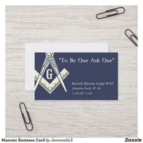 masonic business cards design.